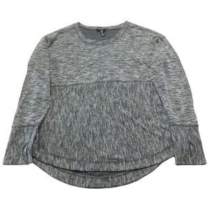 Jones New York gray sweater thumb holes long sleeve round neck women size medium